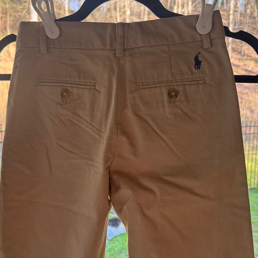 Polo by Ralph Lauren Khaki Kids Chino Pants with Navy Polo Logo